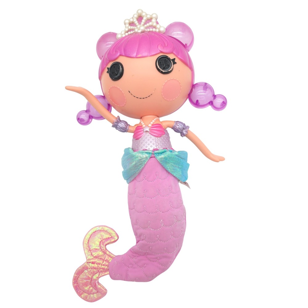 Lalaloopsy Bubbly Mermaid Pink Pearl Crown Doll Kids 13.5in